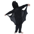 thumbnail image 3 of Toddler Boys Girls Halloween Bat Costume Zipper Hooded Jumpsuits Kids Unisex Dress Up, 3 of 8