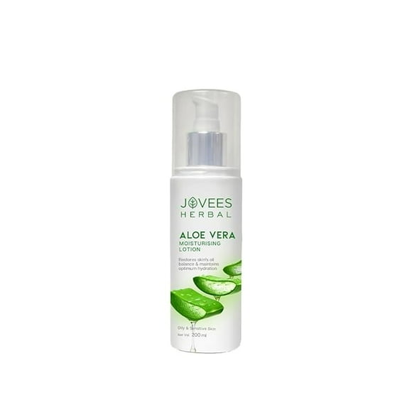 Jovees Herbal Aloe Vera Moisturising Lotion | Skin | For Oily And Sensitive Skin | Alcohol And Paraben Free |, 200ml