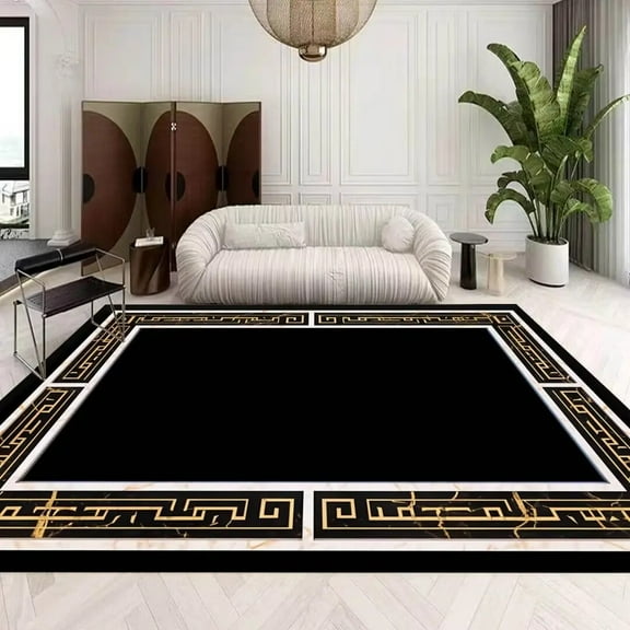 Light Luxury Classical Carpet for Living Room Decoration Bedroom Large Area Rugs Flannel Washable Cloakroom Floor Mats Non-Slip