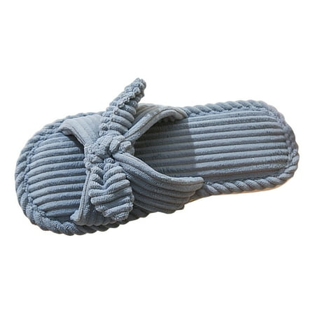 

KELINFONG Open Toe Slippers for Women Men Cozy Memory Foam House Slippers Slip on Scuff Slipper