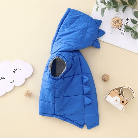

Cathalem Teenager Jackets for Boys Baby Outerwear Girls Boys Coat Kids Hooded Winter Vest Dinosaur Toddler Jacket Youth Coats Outerwear Blue 18-24 Months