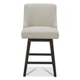 thumbnail image 3 of CHITA 26 inch Fabric Swivel Upholstered Counter Height Bar Stools with Full Back, Linen, 3 of 11