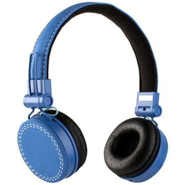 Frisby FHP-920 Portable On-Ear Stereo Headphones w/ Microphone & Volume Control - Blue