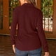 thumbnail image 5 of Tops babydoll,Top informal de manga larga con cuello en V para mujer, jersey de color liso, mezcla de poliéster y elastano suave, ideal para uso diario y en casa, sopatenor, 5 of 9