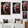 thumbnail image 4 of Designart "Patterns in Pedals" Bicycle Floater Framed Canvas Art Print, 4 of 7