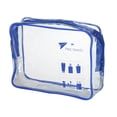 thumbnail image 1 of 2 piezas de bolsa de maquillaje impermeable para mujeres para vacaciones, camping, baño y gimnasio, azul, 1 of 6