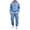 Blue, variant on MXALUOB Tracksuit Set for Men Athletic 2 Piece Outfits Full Zip Hoodie & Elastic Waist Cargo Jogger Pants Set Workout Running Sweatsuit