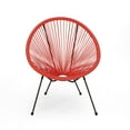 thumbnail image 3 of Taliyah Outdoor Hammock Weave Chair with Steel Frame, Set of 4, Orange, Black, 3 of 7