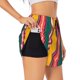 thumbnail image 1 of Balery Vertical Stripes Pantalones cortos deportivos para mujer con forro y dos bolsillos, elásticos, para entrenamiento, gimnasio, yoga-Large, 1 of 7