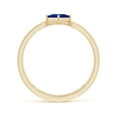 thumbnail image 2 of ANGARA Natural Square Sapphire Solitaire Parallel Split Shank Ring in 14K Yellow Gold for Women (Size-4mm) | September Birthstone, Anniversary, Jewelry Gift for Women | Natural Blue Sapphire Ring, 2 of 9