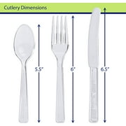 Party Dimensions 80203 Solid Clear Combo Cutlery - 3000 Per Case
