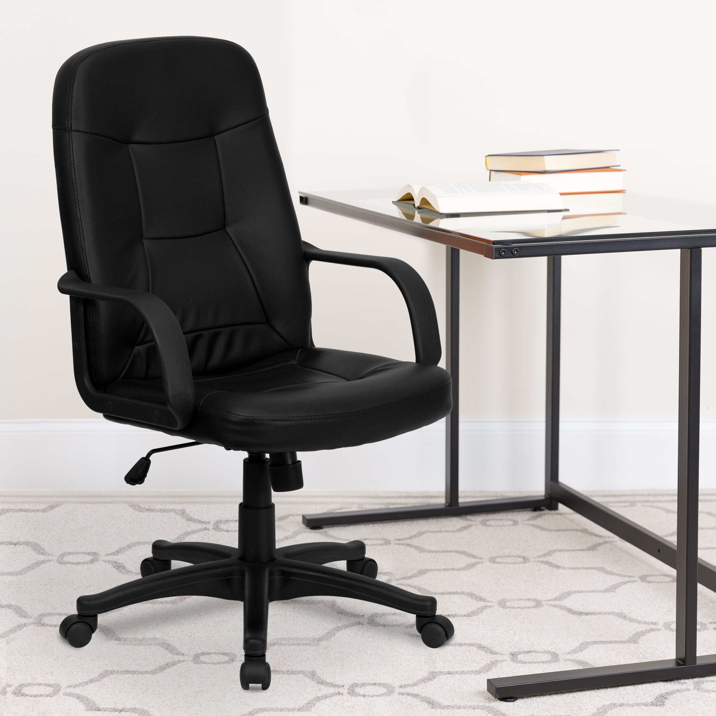 Flash Furniture HighBack Executive Office Chair with Arms, Black