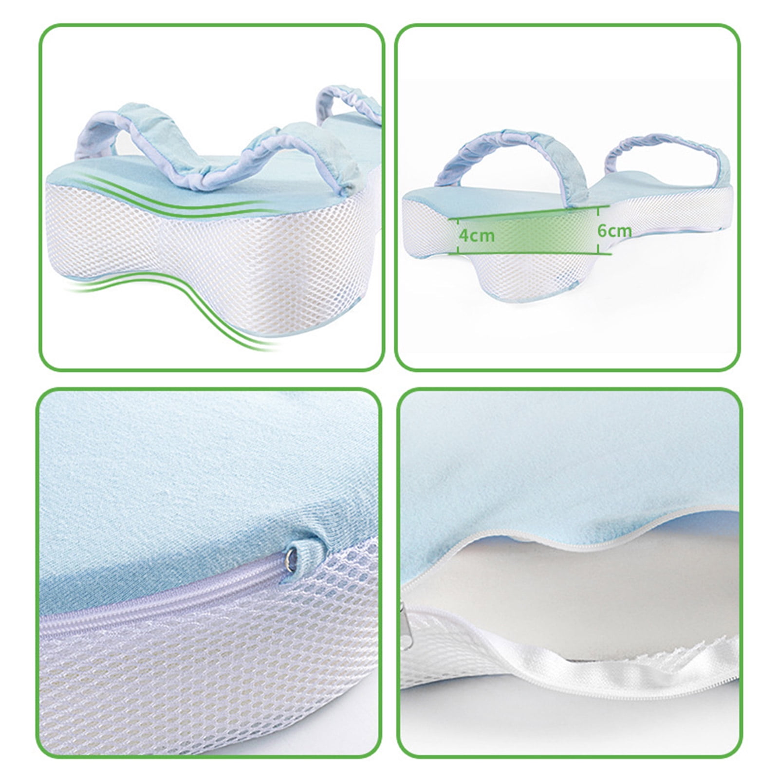Knee Pillow for Spinal Alignment Pregnancy Support Breathable Washable Cover Portable Designs Multiple Use