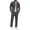 Gray, variant on Miqool Mens 2 Piece Corduroy Outfits Lapel Button Up Shirt Elastic Waist Long Pants Matching Set Casual Shirt and Pants Set S‑3XL