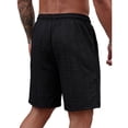 thumbnail image 6 of Lounge Sweat Shorts for Men Cable Knit Drawstring Shorts Elastic Waist Casual Short Pants Solid Lightweight Summer Bermuda Shorts Vacation Beach Wear, 6 of 6