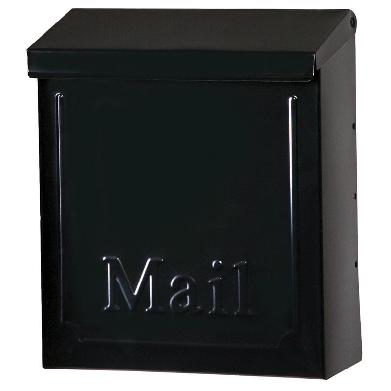 Gibraltar Mailboxes Townhouse Medium, Vertical, Locking, Steel, Wall Mount Mailbox, Black, THVKB001