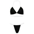 thumbnail image 4 of Puntoco Women Swimsuit Clearance Lady Underwear Bikini Set Two Piece Swimsuit Black L(L), 4 of 8