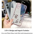 thumbnail image 4 of for Motorola Moto G54 Case Clear Glitter Sparkle Aesthetic Motorola G54 5G Phone Case Silicone Soft Flower Transparent Shockproof Cover Purple Slim (Silver-Pink), 4 of 14