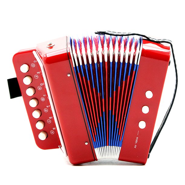 Children Musical Instrument Accordion Toy Red
