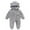Gray, variant on purcolt Newborn Baby Girls Boys Cute Bear Fleece Footie Bunting Snowsuit Toddler Infant Hooded Plush Footed Jumpsuit Romper Winter Fall Warm Coat Outfits