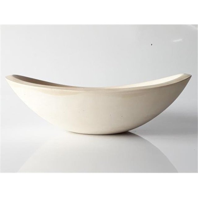 Eden Bath EB-N005CR Concrete Canoe Vessel Sink - Cream