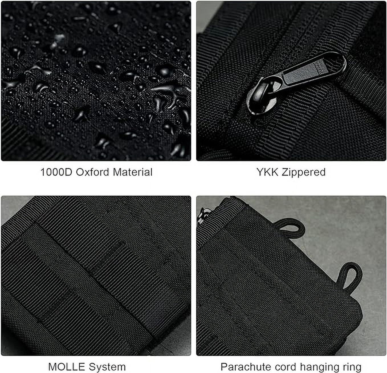 VIPERADE VE16 Pocket Organizer, EDC Pouch for Men, 7 Pockets EDC Pocket Organizer Velcro Pouch for Everyday Carry, Multitool Pocket Pouch Wallet for EDC Gears, Pocket Pouch for Men