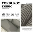thumbnail image 4 of DEALTOPS 88" Loveseat Sofa, 3 Seater Pure Sponge Foam, Corduroy for Living Room, Easy Assembly，Gray, 4 of 8