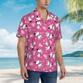 thumbnail image 5 of Fotbe Love Dog Hawaiian Shirt for Men Unisex Summer Beach Casual Short Sleeve Cotton Linen Button Down Shirts-3X-Large, 5 of 9