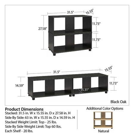 Mainstays Adjustable Side by Side or Stacking TV Stand for TVs up to 70 inches, Black Oak - missing parts