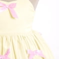 thumbnail image 7 of IBTOM CASTLE Baby Girl Dress Satin Bubble Pink Bow Ruffle Pageant Formal Princess Toddler Girl Fancy Dress Photo Shoot Yellow, 7 of 7