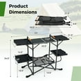 thumbnail image 3 of Gymax Camping Kitchen Table Folding Portable Outdoor Cook Station w/ 4 Side Tables, 3 of 10