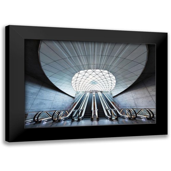 Lindsten, Christian 14x11 Black Modern Framed Museum Art Print Titled - Malmo Station