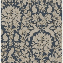 Brewster Home Fashions Brewster Richmond Blue Floral Wallpaper, 20.5-in by 33-ft, 56.38 sq. ft.