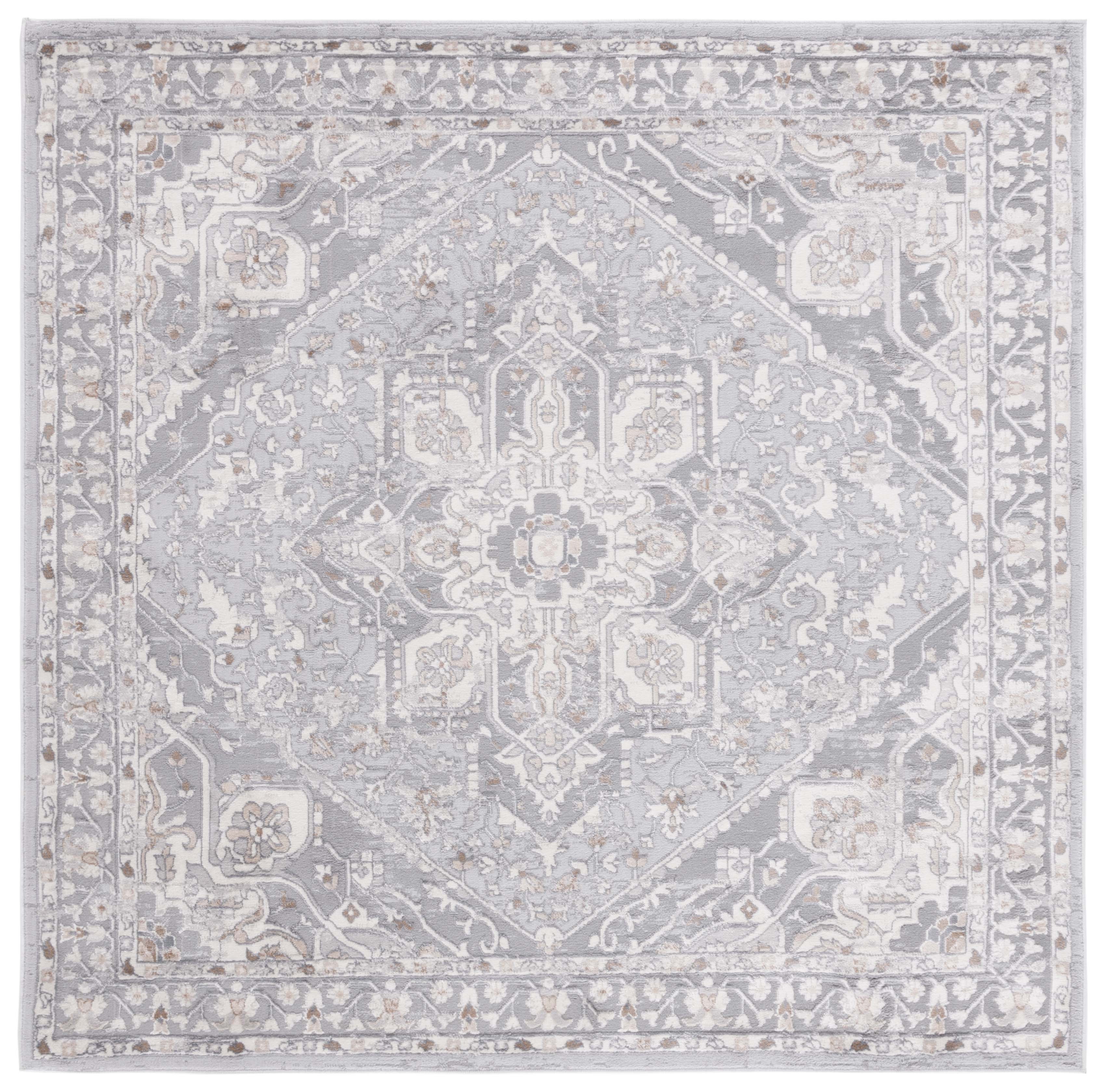 Safavieh Eternal Aleesha Floral Area Rug, Gray/Beige, 6'7" x 6'7" Square