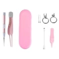 thumbnail image 1 of Earpicks Ear Wax Removal Tools with LED Light Ear Spoon Digger Tweezer Nose Cleaning Pick Set Baby Children Care, 1 of 8