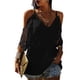 thumbnail image 2 of Blusa de tirantes de retazos de encaje con cuello en V para mujer Pompotops  lopia998341, 2 of 8
