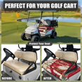 thumbnail image 3 of SEANATIVE Merry Christmas Golf Cart Seat Covers Santa Claus Golf Cart Cover with Pockets Breathable Golf Cart Cushion Cover Fits for Club Car and More 2 Person Seats Golf Carts Easy to Install, 3 of 7