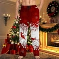 thumbnail image 5 of CONZONE Christmas Mens Pajamas Pants Wide Leg Pajama Pants for Men Casual Xmas Santa Claus Graphic Soft Loose Fit Fall Winter Pjs Trousers Cozy Homewear Loungewear, 5 of 6