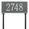 Whitehall Products 1324PS Standard Lawn One Line Hartford Address Plaque, Pewter & Silver