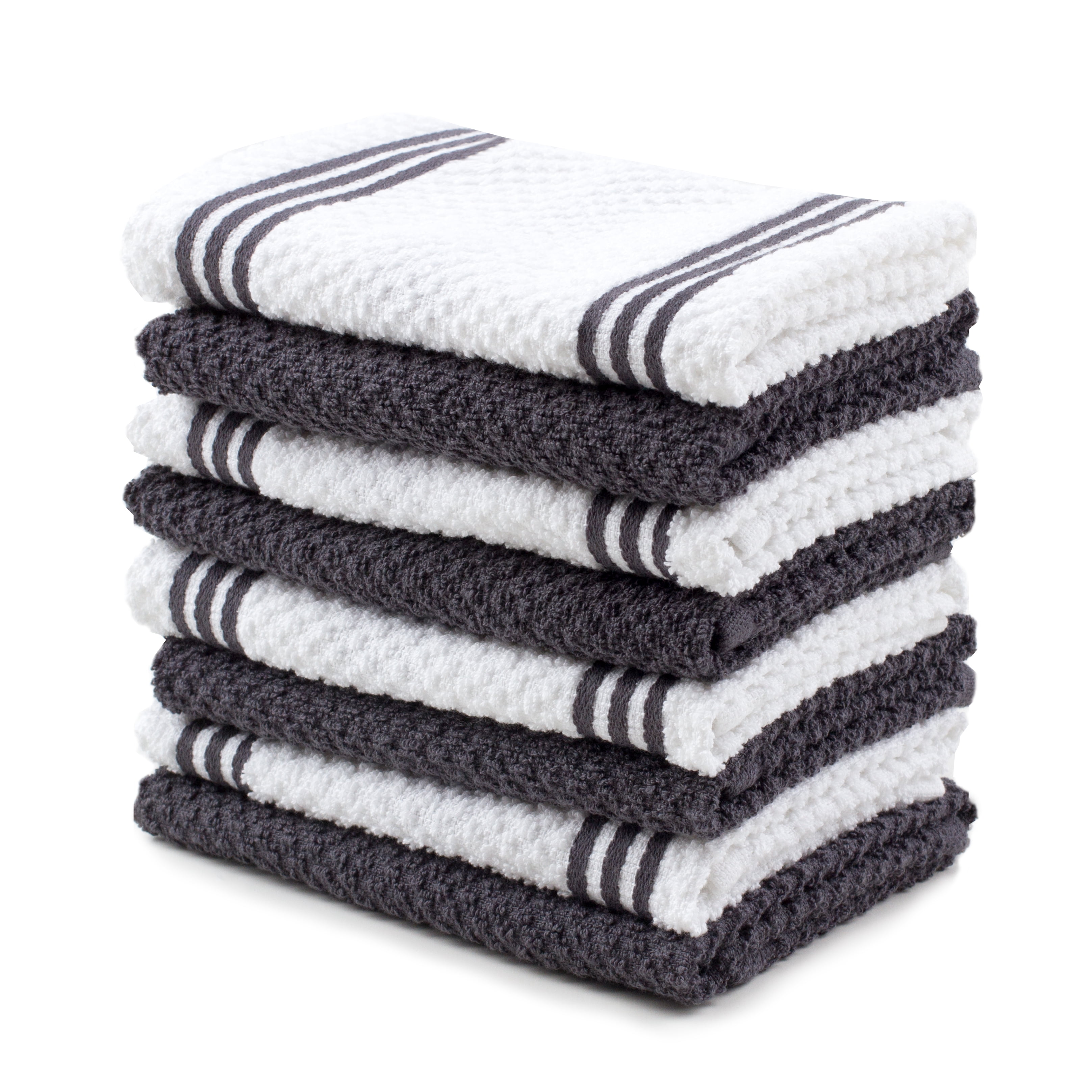 Egles Kitchen Dish Cloth 100 Cotton Dishcloths Square Terry Towel 12x12inch 12pcs