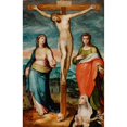 thumbnail image 3 of Marco Pino 11x14 Black Modern Framed Museum Art Print Titled - Christ on the Cross with Saints Mary, John the Evangelist and Catherine of Siena (About 1570), 3 of 5