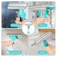 thumbnail image 4 of 4-in-1 Glass Cleaner Scraper, Spray, Squeegee & Microfiber Washer, Glass Cleaning Tool for Indoor Outdoor Windows, Shower Doors, 4 of 5
