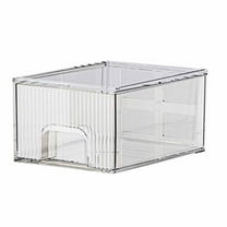 Luoshdecor Clear Stackable Storage Drawer,Acrylic Makeup Organizer,Bathroom Organizer for Dresser, Under, Kitchen Cabinet