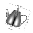 thumbnail image 2 of Thickened Stainless Steel Tea Kettle for Home Use with Infuser 2L Silver, 2 of 4
