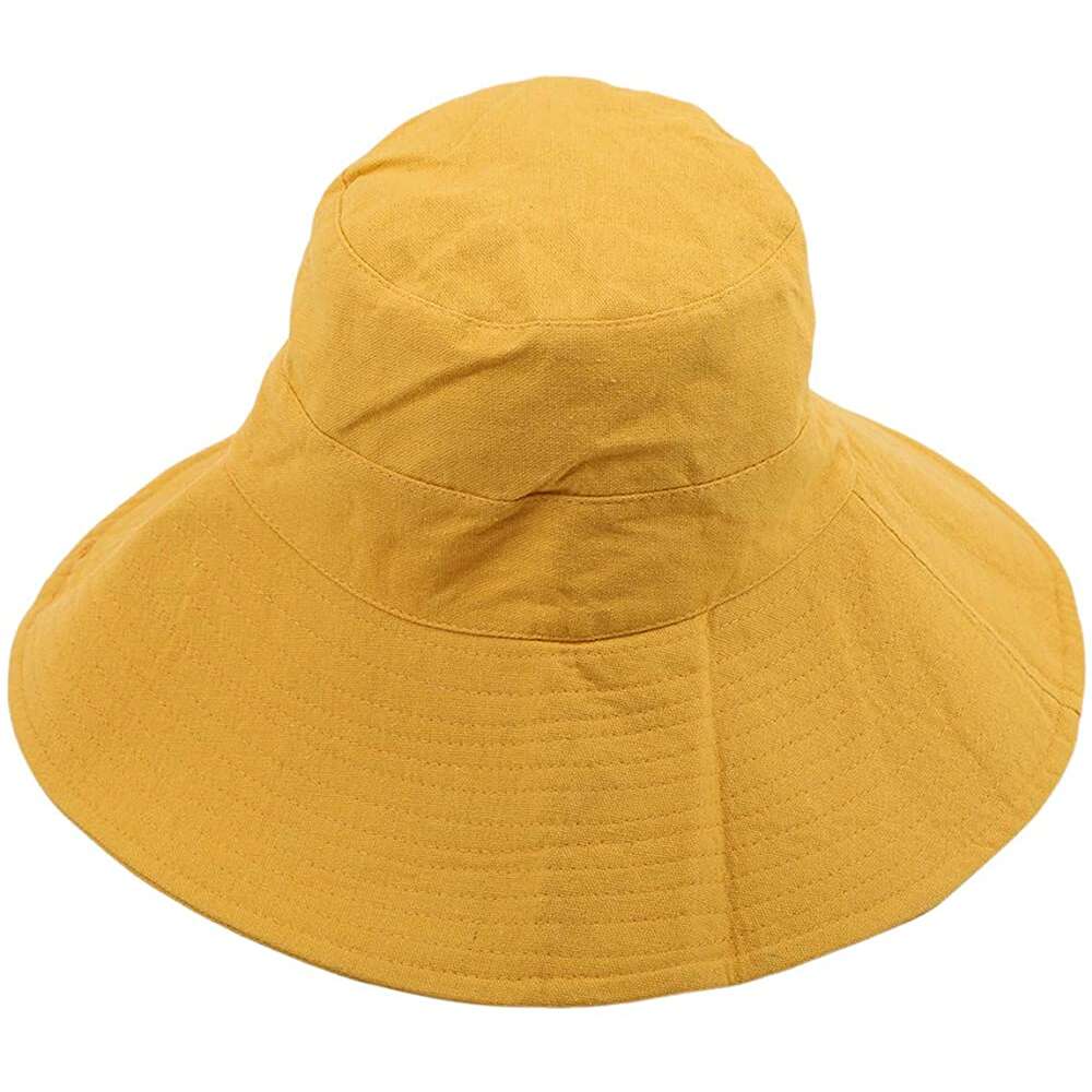 Yellow bucket hat with string Clearance