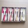 thumbnail image 3 of Zhuge 24pcs Disposable Cutlery Set -Biodegradable Picnic Outdoor Birch Cutlery Spoon Box-C, 3 of 4