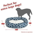thumbnail image 3 of Majestic Pet Sherpa Fusion Bagel Pet Bed for Dogs, Calming Dog Bed Washable, Extra Large, Navy Blue, 3 of 5