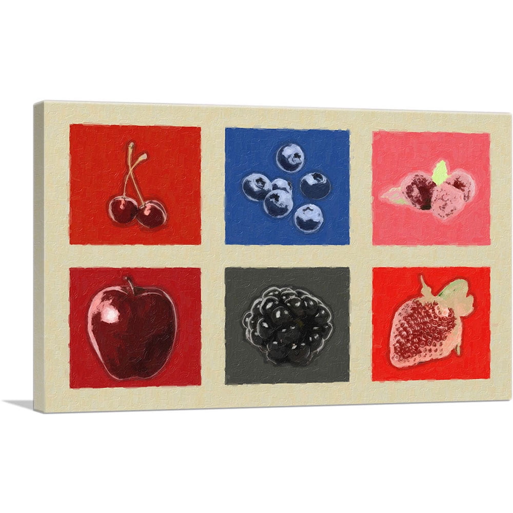 ARTCANVAS Modern Fruits and Their Colors Canvas Art Print Size 60" x
