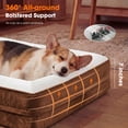 thumbnail image 3 of Orthopedic Dog Bed Large Waterproof Pet Sofa Bed Four-Sided Bolster Cushion Dog Couch with Removable Washable Cover,Brown, 3 of 10