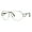 silver, variant on Mens Art Deco Nouveau Unique Futurism Metal Aviator Eyeglasses Silver